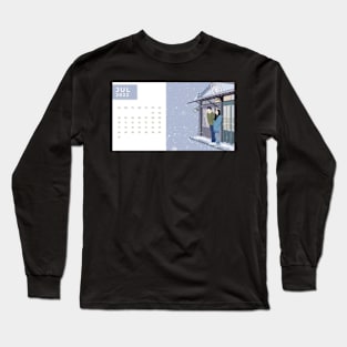 Calendar 2022 July with Korean Dramas Long Sleeve T-Shirt